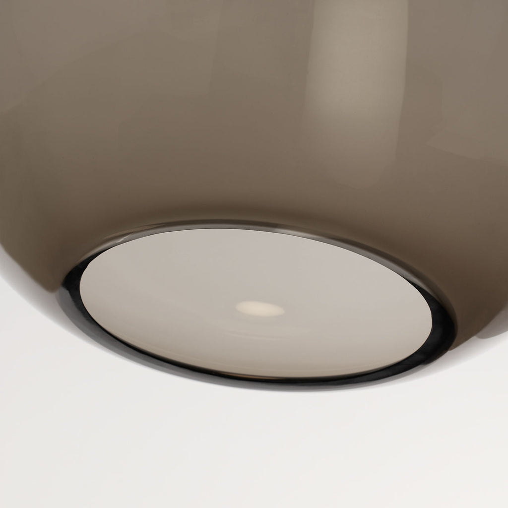 Kapoor Large Pendant transparent smoke/Natural Brass LED 2700K 90 CRI 120-277V
