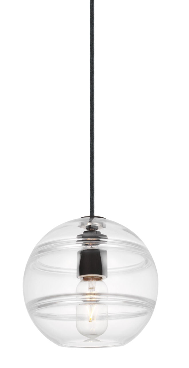 Sedona Medium Pendant | Clear Nightshade Black Bulb Not Included