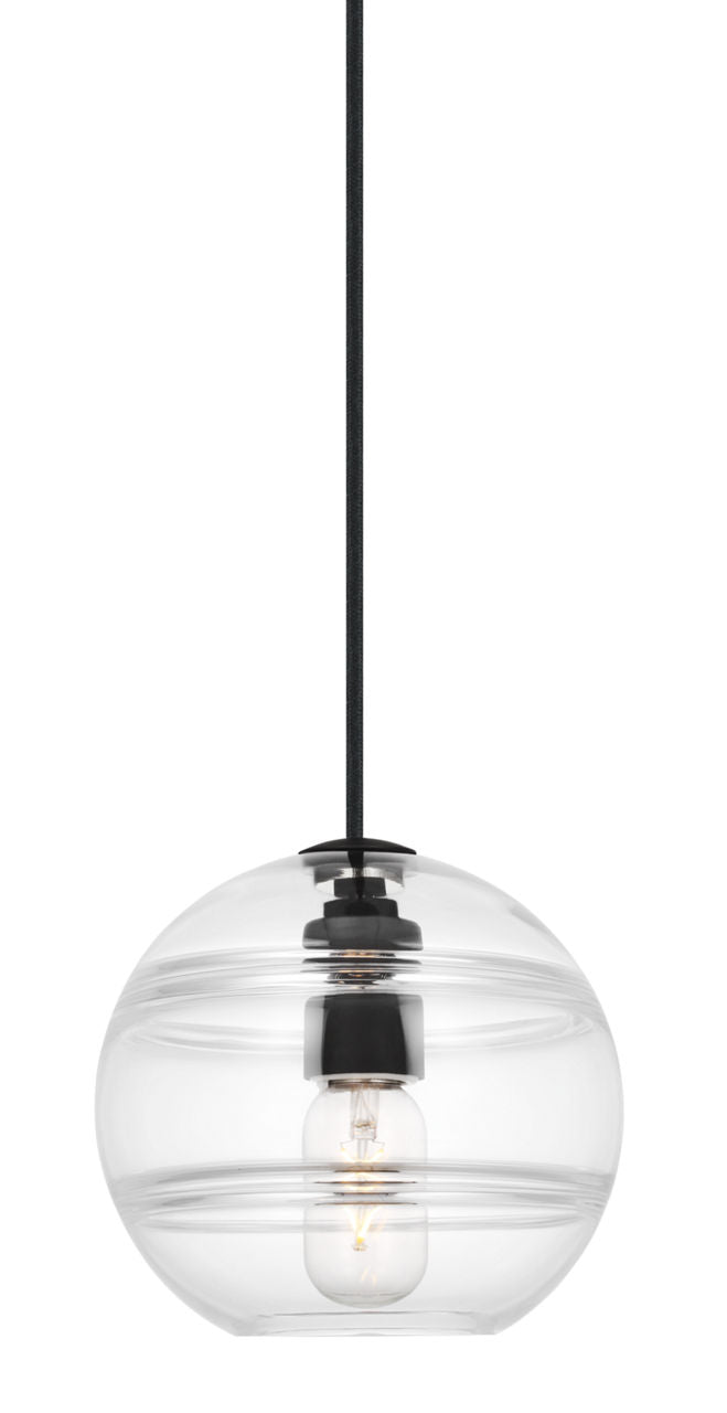 Sedona Medium Pendant | Clear Nightshade Black Bulb Not Included