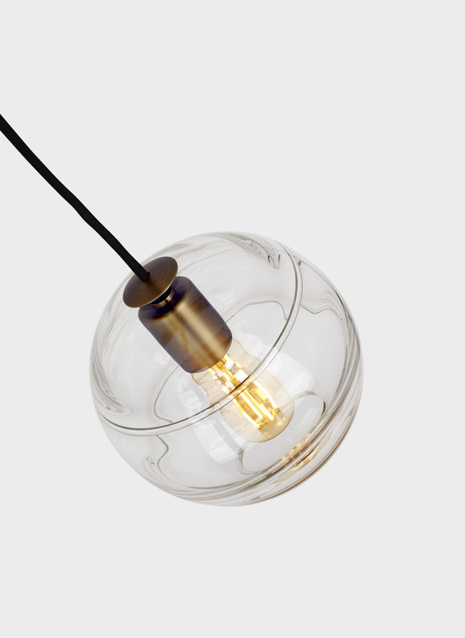 Sedona Medium Pendant Clear Aged Brass Bulb Not Included