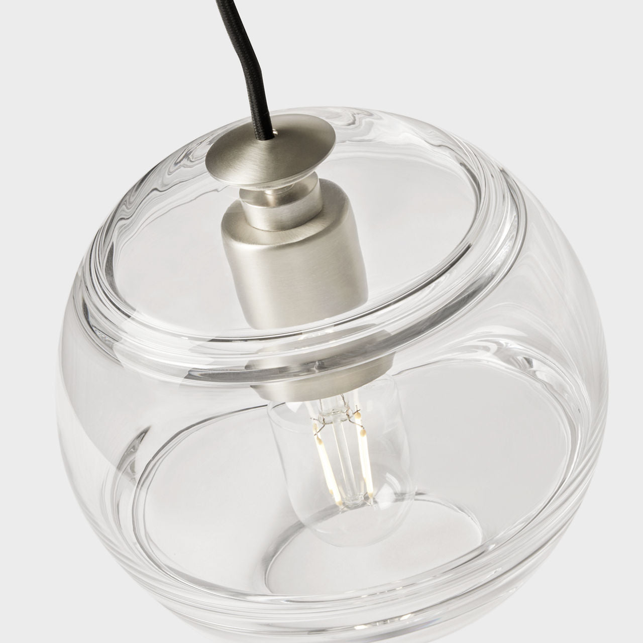Sedona Medium Pendant Clear Satin Nickel Bulb Not Included