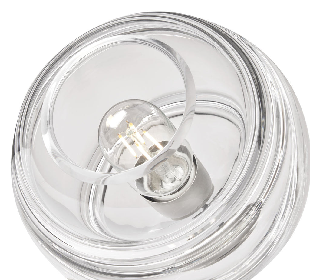 Sedona Medium Pendant Clear Satin Nickel Bulb Not Included
