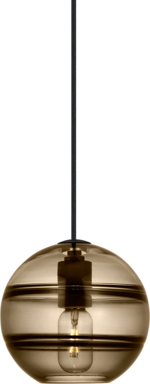 Sedona Medium Pendant Transparent Smoke Nightshade Black Bulb Not Included