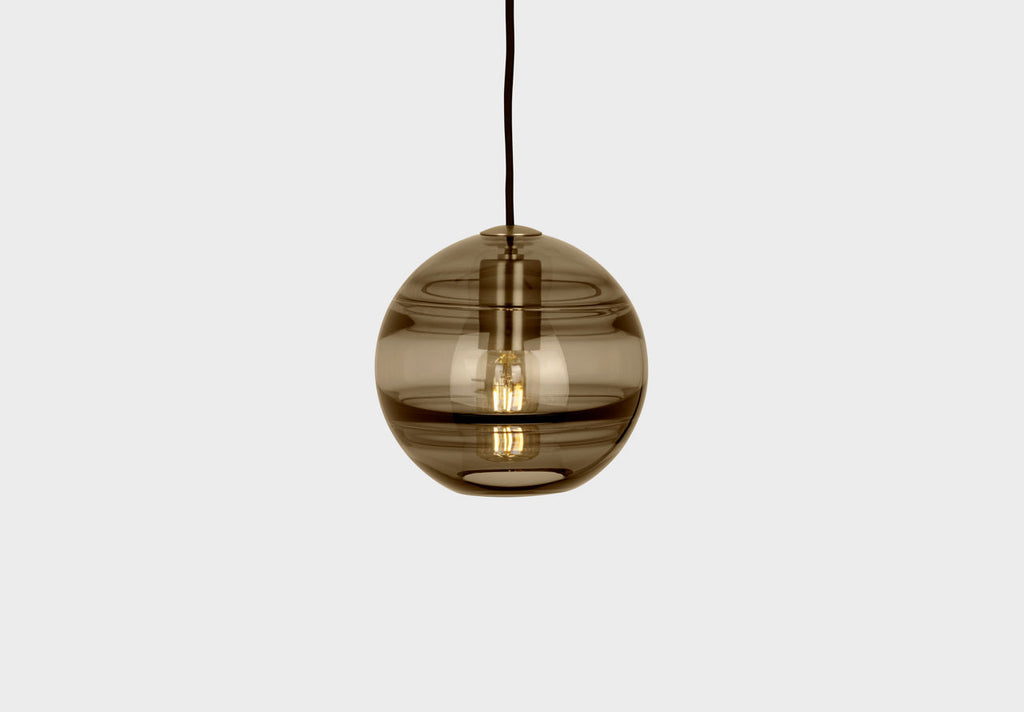 Sedona Medium Pendant Transparent Smoke Aged Brass Bulb Not Included