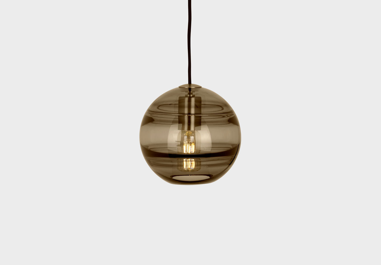 Sedona Medium Pendant Transparent Smoke Aged Brass Bulb Not Included