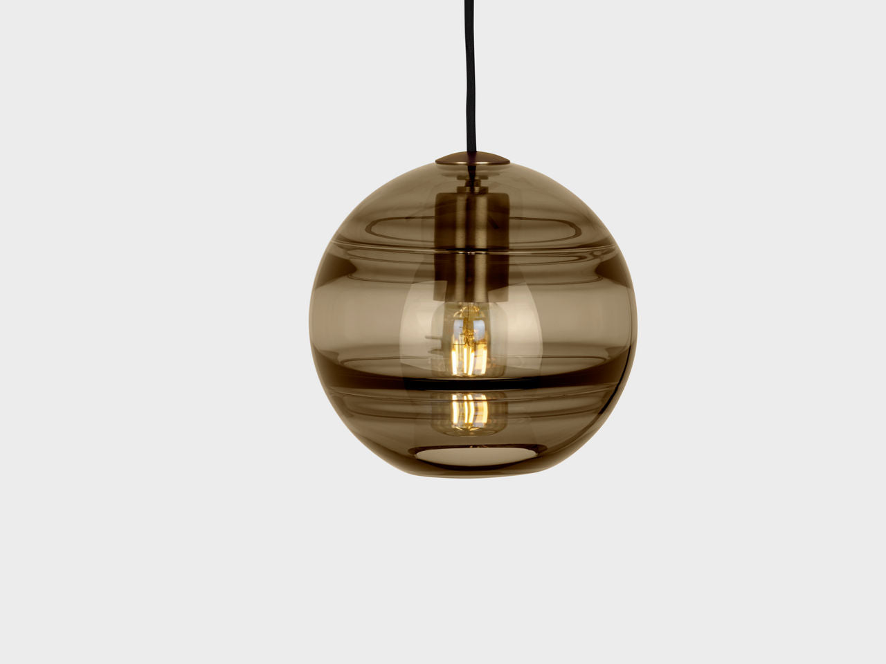 Sedona Medium Pendant Transparent Smoke Aged Brass 2700K 90 CRI led t14 90 cri 2700k 120v