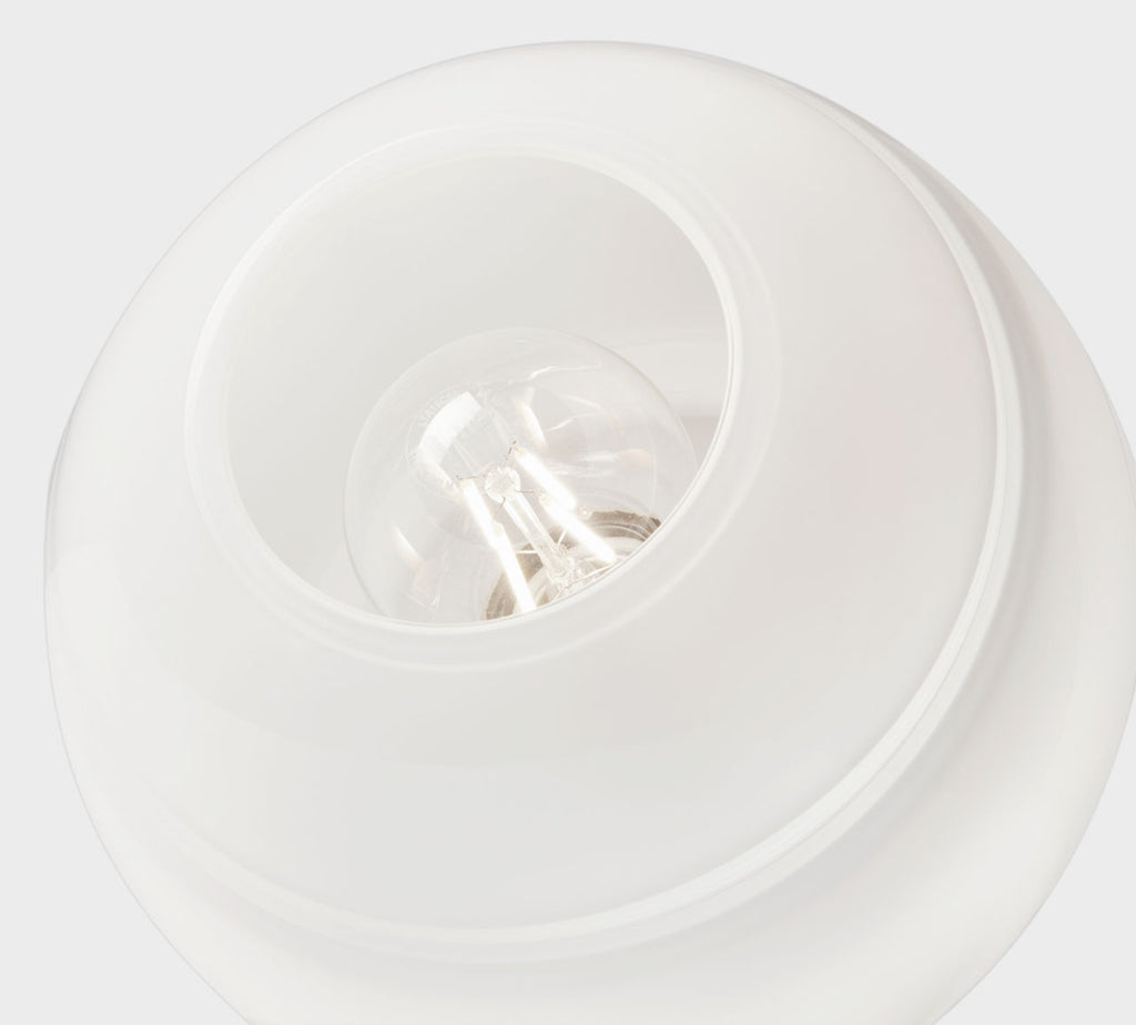 Sedona Medium Pendant | White Aged Brass Bulb Not Included