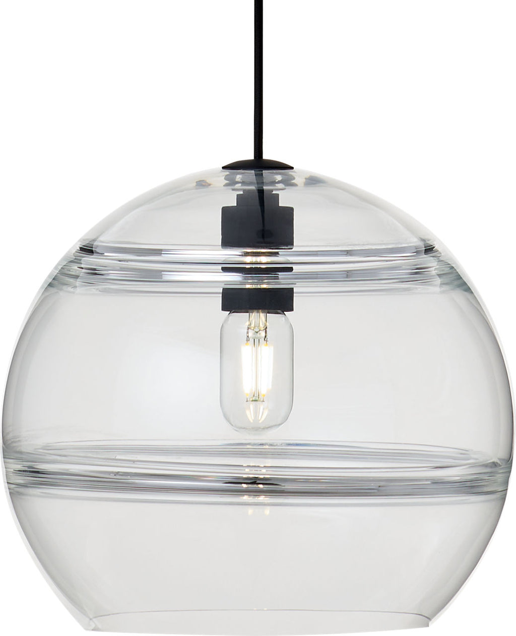 Sedona Large Pendant Clear Nightshade Black LED 2700K 90 CRI med base t14 90 cri 2700k 120v
