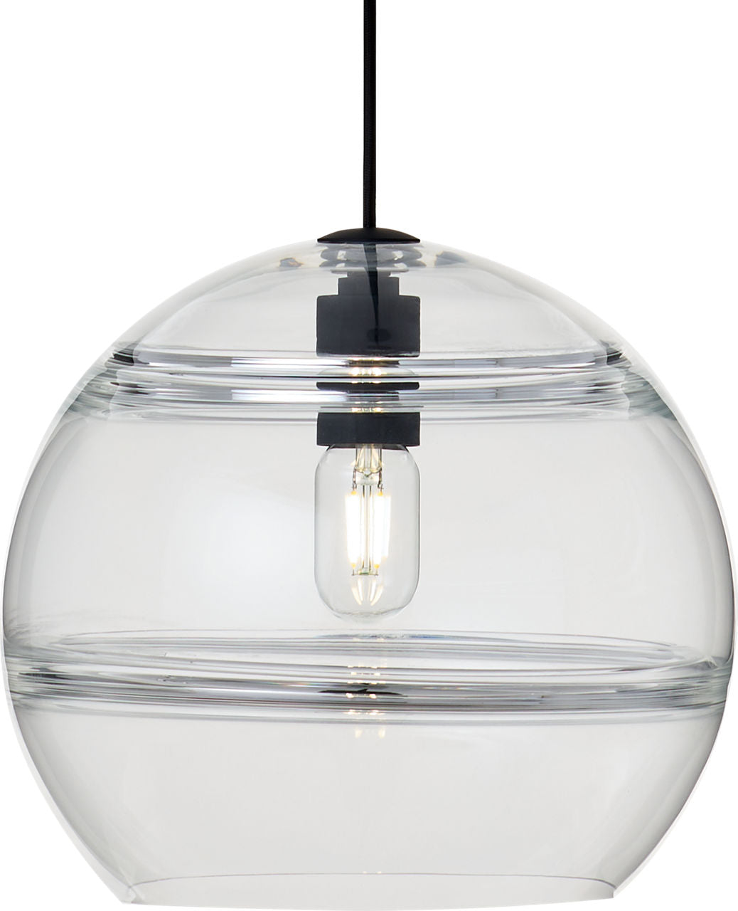Sedona Large Pendant Clear Nightshade Black LED 2700K 90 CRI med base t14 90 cri 2700k 120v