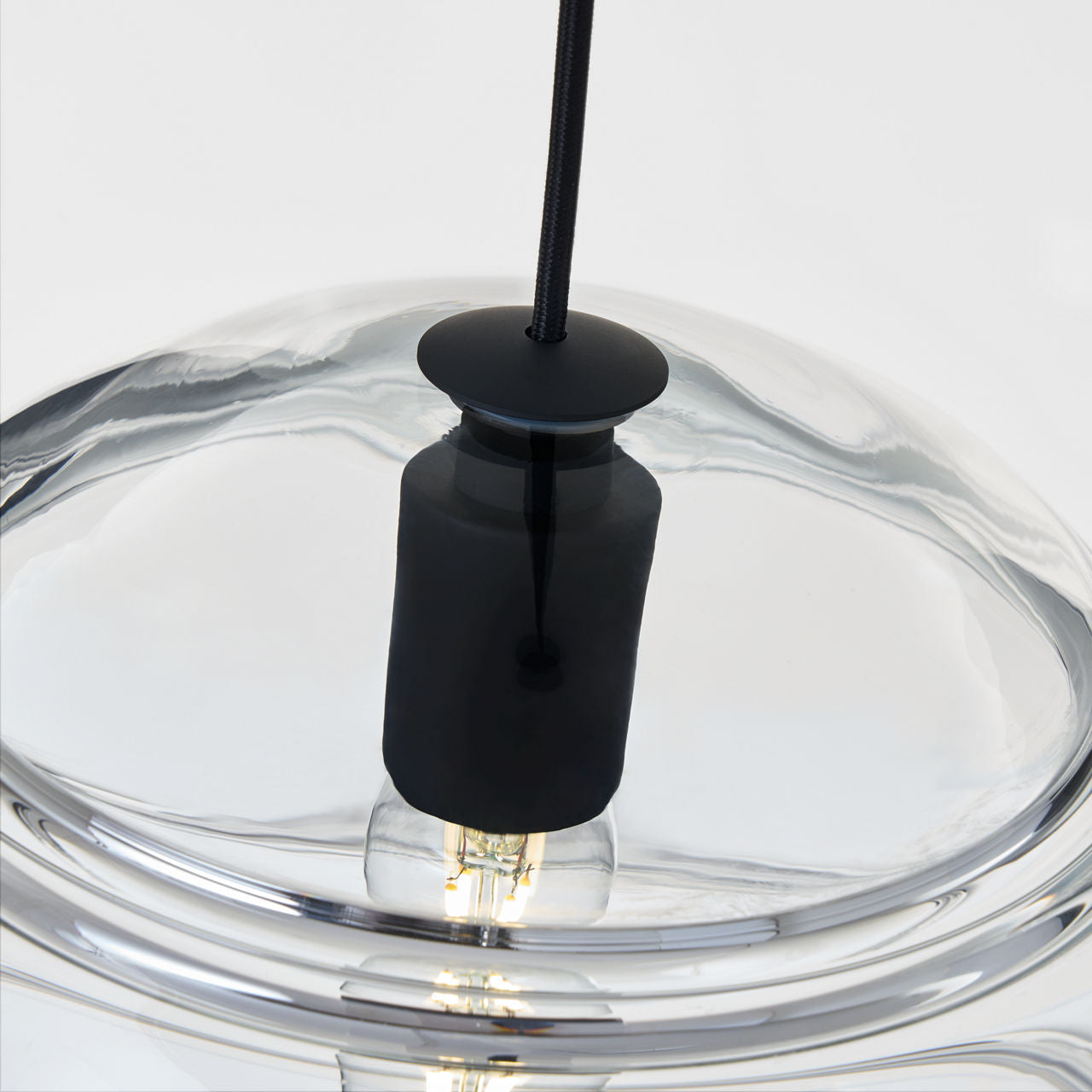 Sedona Large Pendant Clear Nightshade Black LED 2700K 90 CRI med base t14 90 cri 2700k 120v