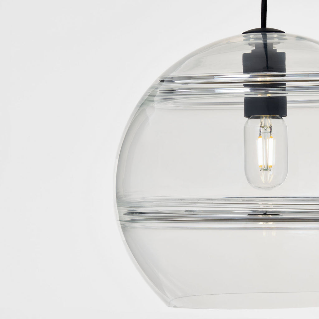 Sedona Large Pendant Clear Nightshade Black LED 2700K 90 CRI med base t14 90 cri 2700k 120v