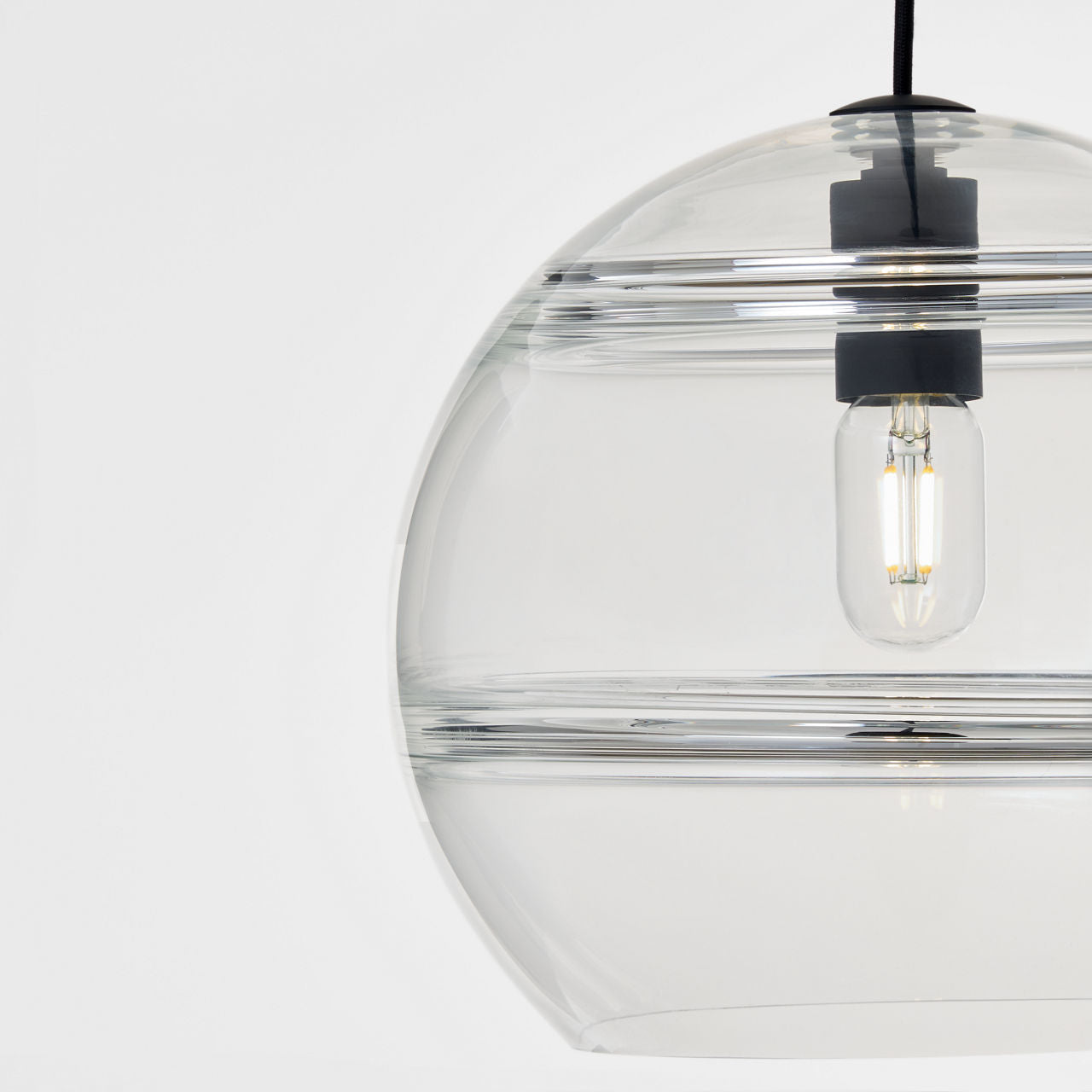 Sedona Large Pendant Clear Nightshade Black LED 2700K 90 CRI med base t14 90 cri 2700k 120v