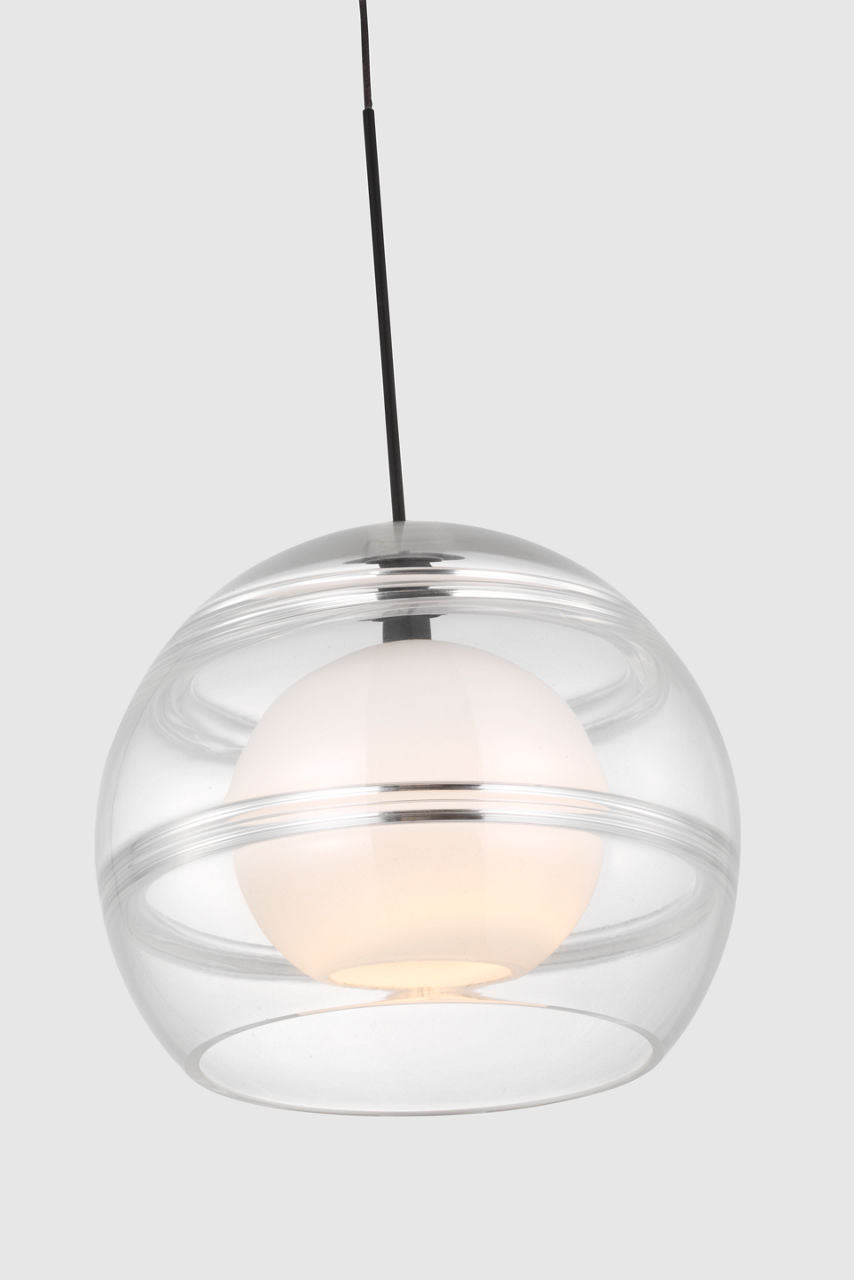 Sedona Large Pendant Clear Nightshade Black LED 2700K 90 CRI med base t14 90 cri 2700k 120v