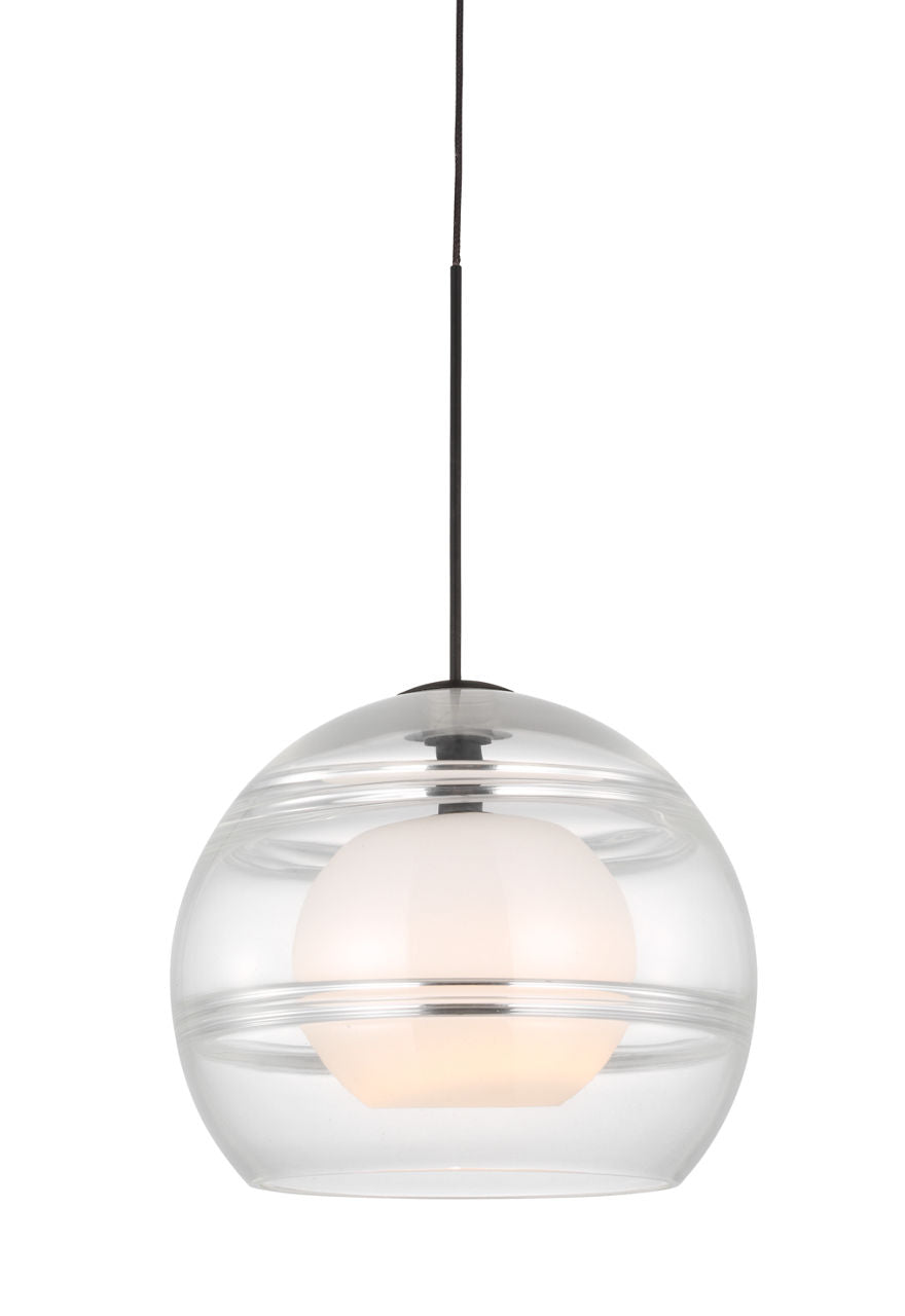Sedona Large Pendant Clear Nightshade Black LED 2700K 90 CRI med base t14 90 cri 2700k 120v