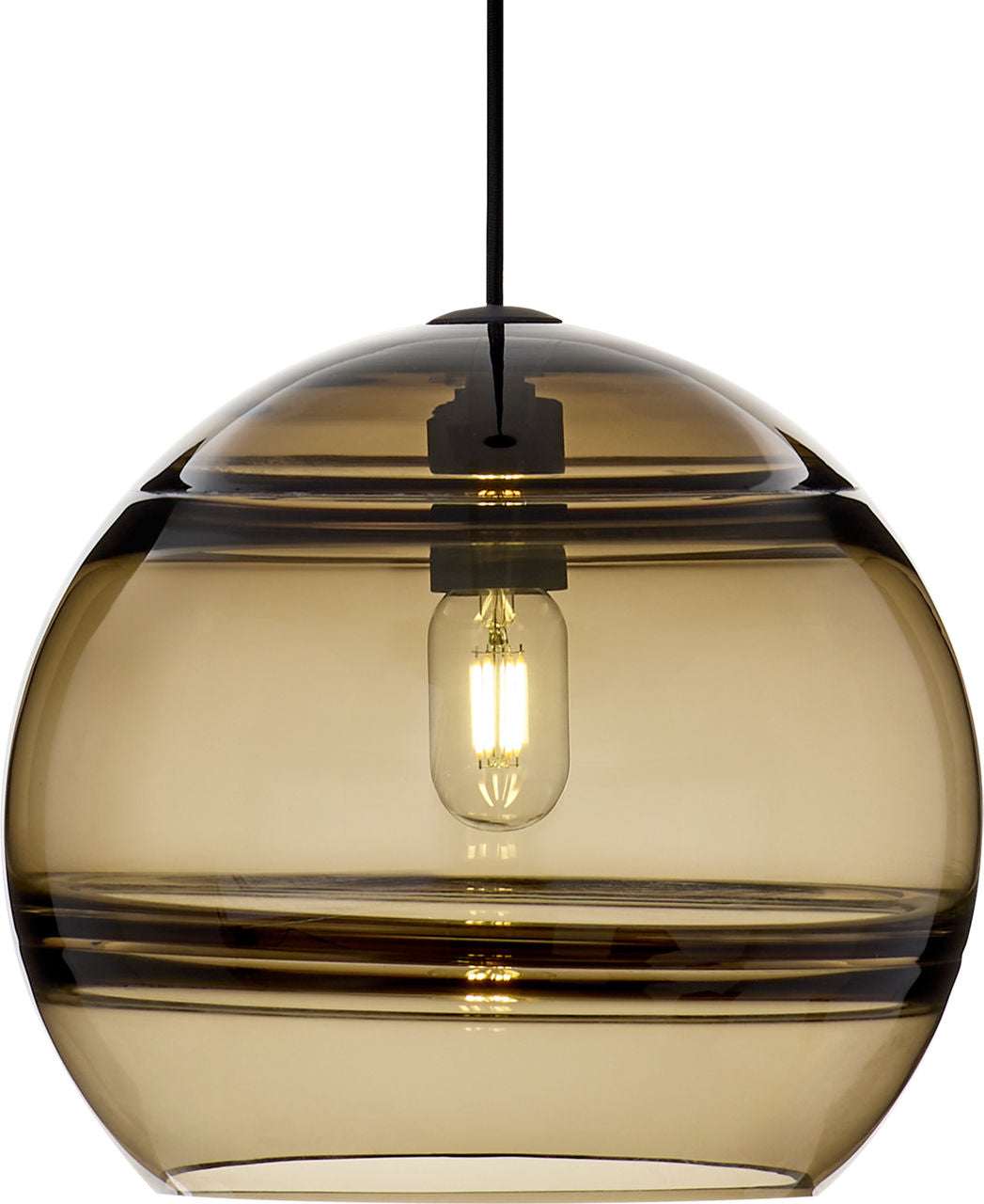 Sedona Large Pendant Transparent Smoke Nightshade Black LED 2700K 90 CRI med base t14 90 cri 2700k 120v