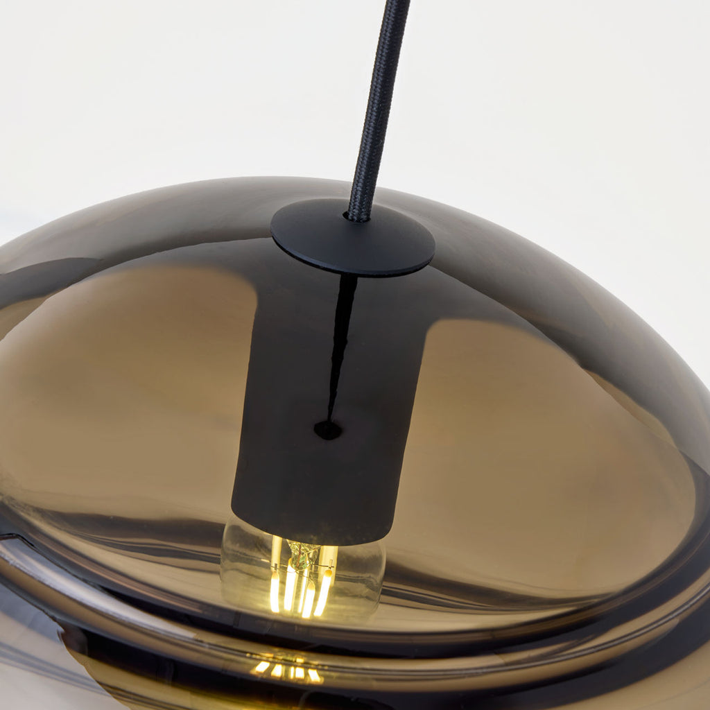 Sedona Large Pendant Transparent Smoke Nightshade Black LED 2700K 90 CRI med base t14 90 cri 2700k 120v