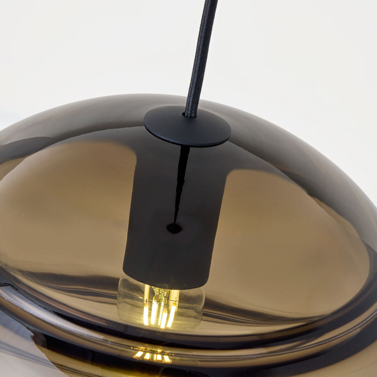 Sedona Large Pendant Transparent Smoke Nightshade Black LED 2700K 90 CRI med base t14 90 cri 2700k 120v