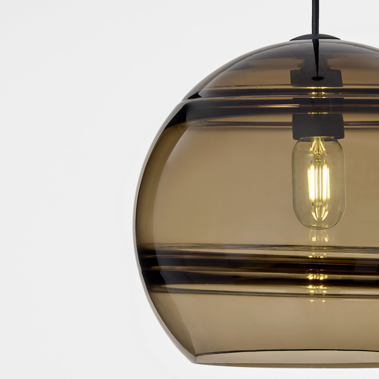 Sedona Large Pendant Transparent Smoke Nightshade Black LED 2700K 90 CRI med base t14 90 cri 2700k 120v