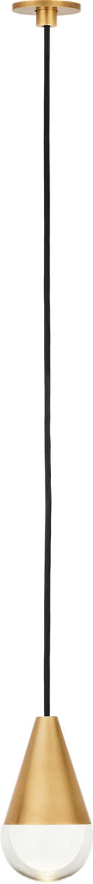 Cupola Port Alone Pendant 1 Light Port Alone Natural Brass 3000K 90 CRI integrated led 90 cri 3000k 120v-277v unv