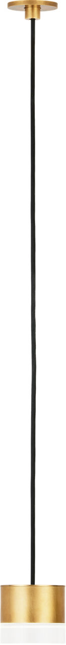 Gable Port Alone Pendant 1 Light Port Alone Natural Brass Integrated LED 90 CRI 3000K 120-277V