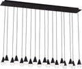Cupola 18 Light Chandelier Nightshade Black Integrated LED 3000K 90 CRI 120V