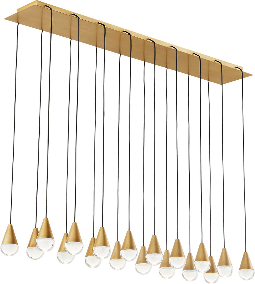 Cupola 18 Light Chandelier Natural Brass Integrated LED 3000K 90 CRI 120V