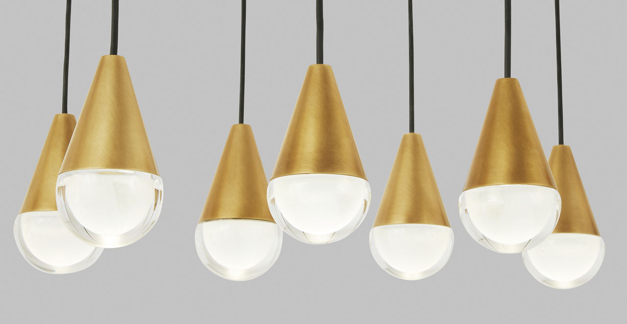 Cupola 18 Light Chandelier Natural Brass Integrated LED 3000K 90 CRI 120V