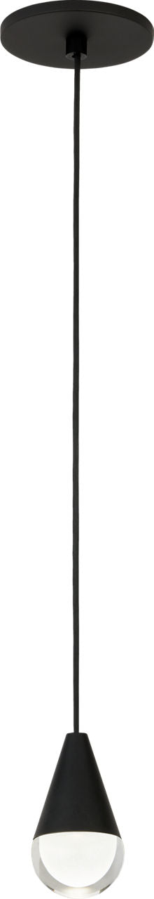 Cupola 1 Light Pendant 1 Light Nightshade Black Integrated LED 90 CRI 3000K 120-277V