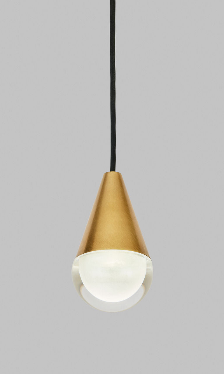 Cupola 1 Light Pendant 1 Light Natural Brass 3000K 90 CRI integrated led 90 cri 3000k 120v-277v unv