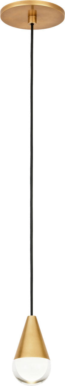 Cupola 1 Light Pendant 1 Light Natural Brass 3000K 90 CRI integrated led 90 cri 3000k 120v-277v unv