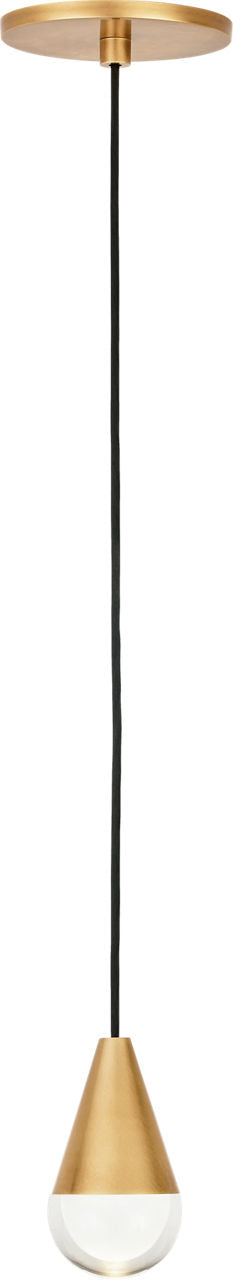 Cupola 1 Light Pendant 1 Light Natural Brass 3000K 90 CRI integrated led 90 cri 3000k 120v-277v unv