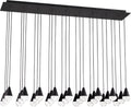 Cupola 27 Light Chandelier Nightshade Black Integrated LED 3000K 90 CRI 120V