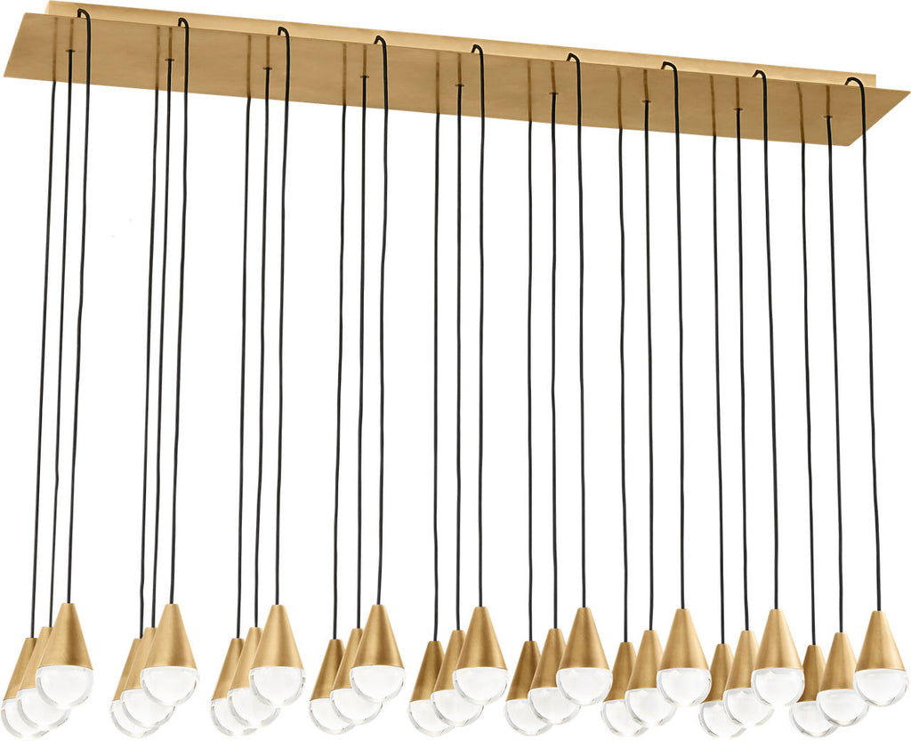 Cupola 27 Light Chandelier Natural Brass Integrated LED 3000K 90 CRI 120V