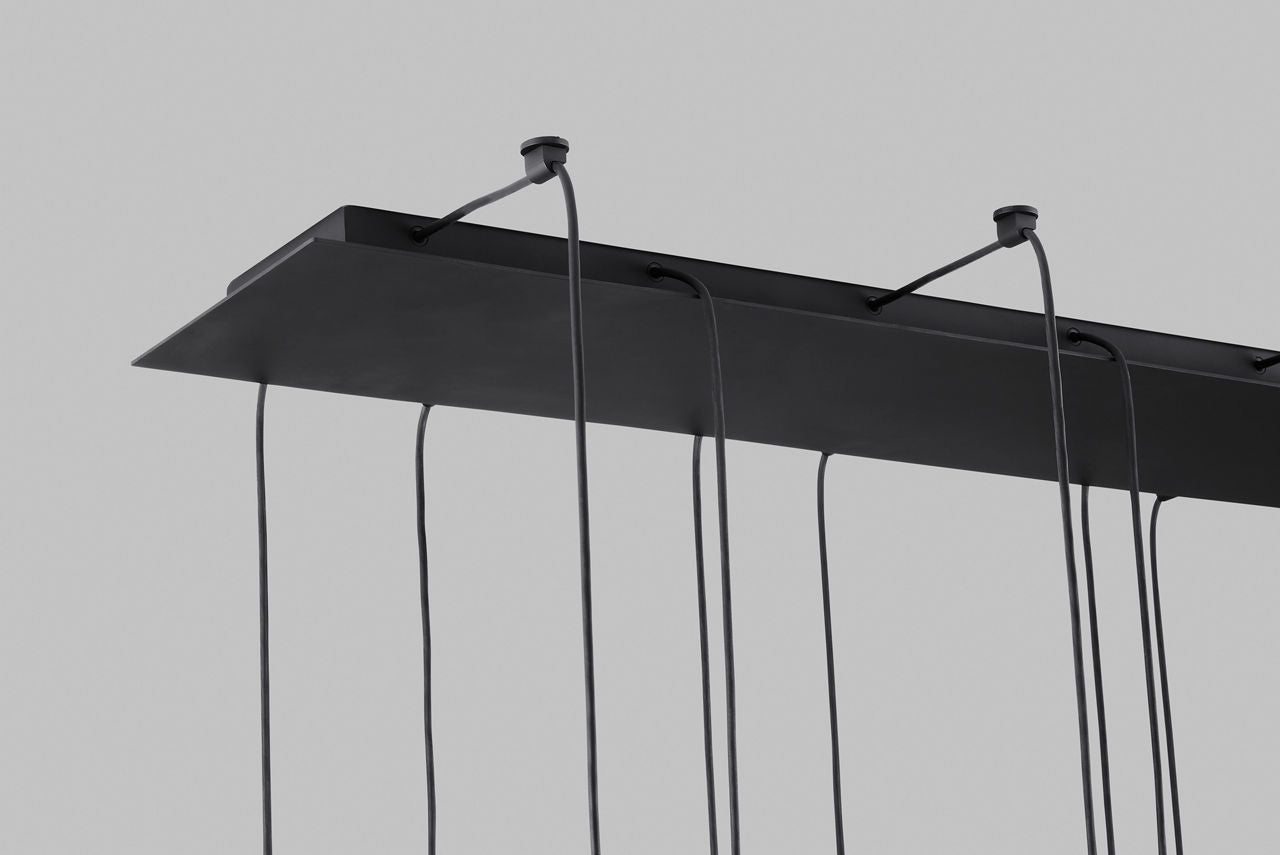 Eaves 18 Light Chandelier Nightshade Black Integrated LED 3000K 90 CRI 120V