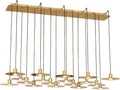 Eaves 18 Light Chandelier Natural Brass Integrated LED 3000K 90 CRI 120V