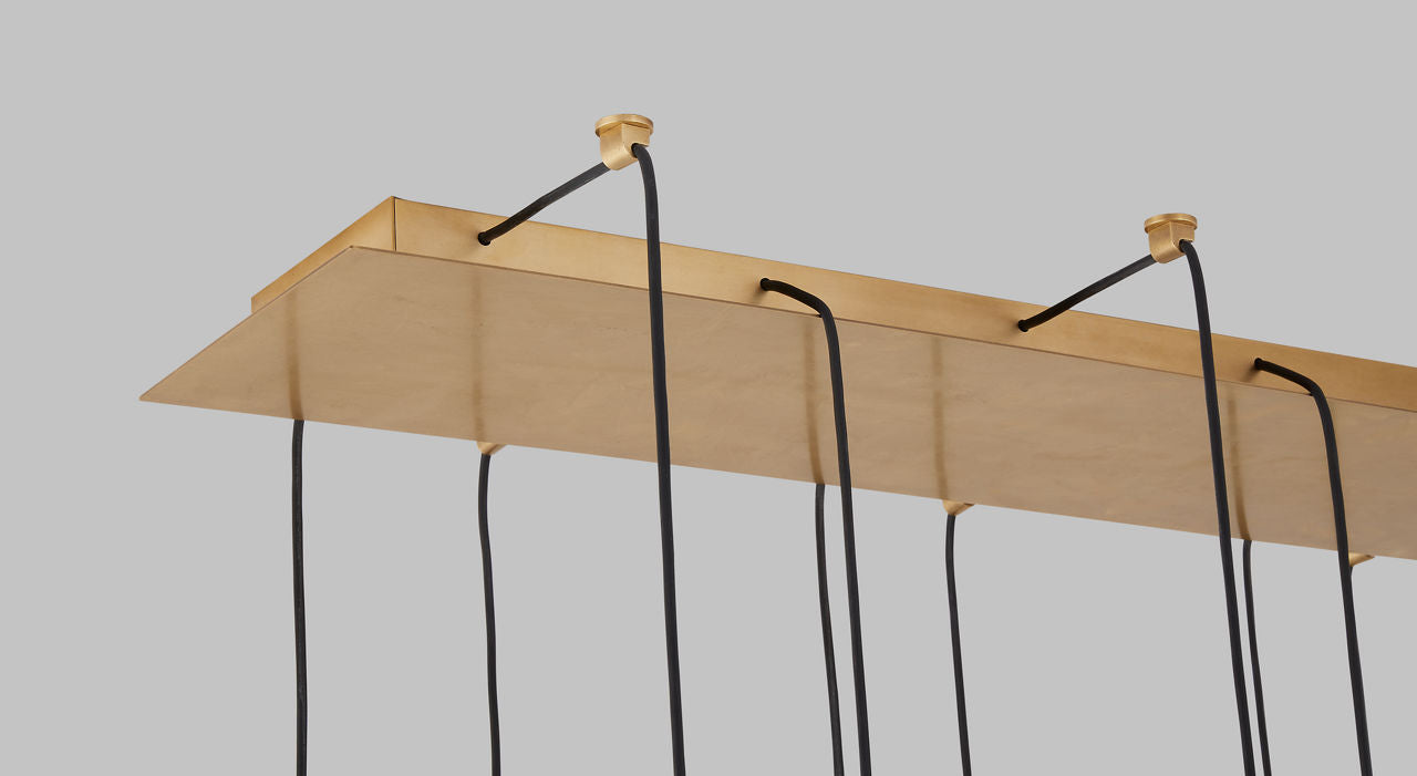 Eaves 18 Light Chandelier Natural Brass Integrated LED 3000K 90 CRI 120V