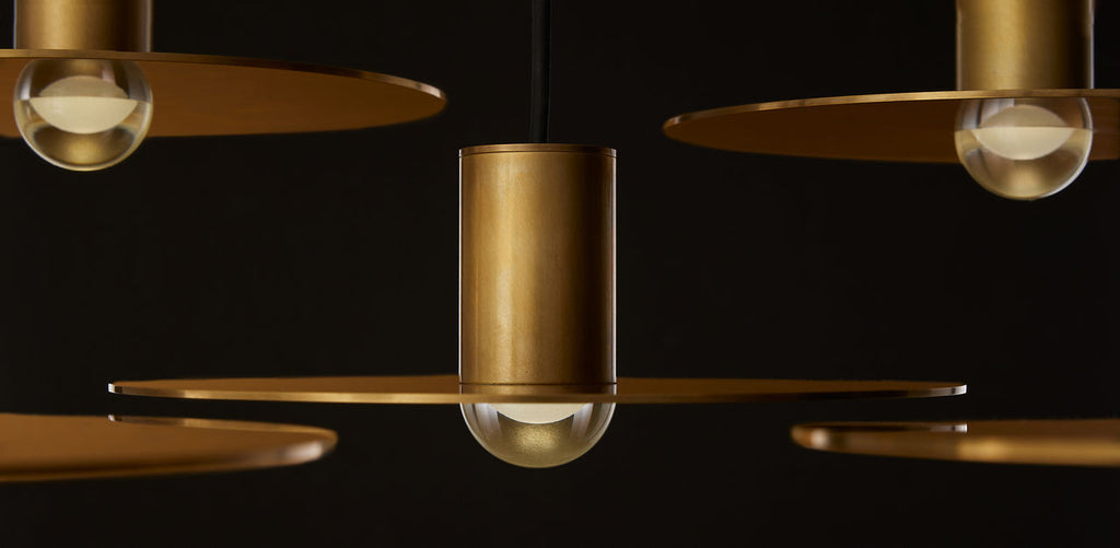 Eaves 18 Light Chandelier Natural Brass Integrated LED 3000K 90 CRI 120V