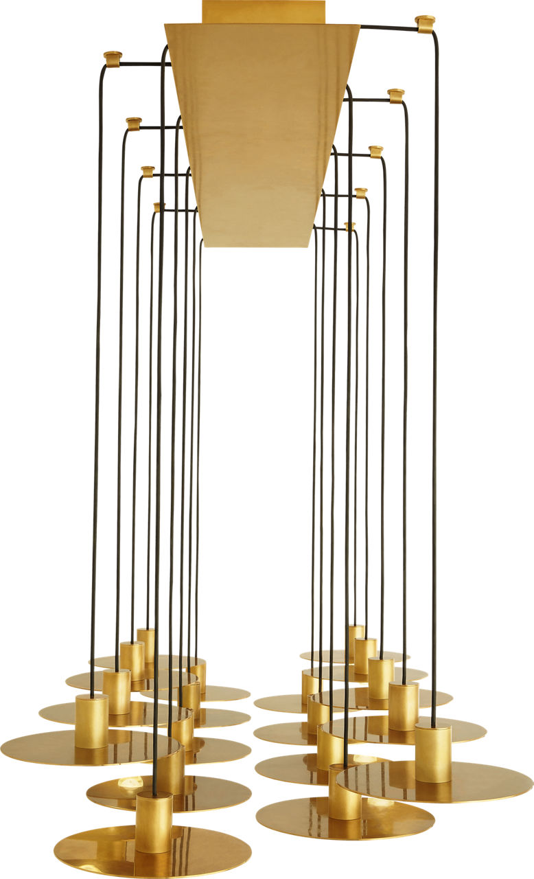 Eaves 18 Light Chandelier Natural Brass Integrated LED 3000K 90 CRI 120V