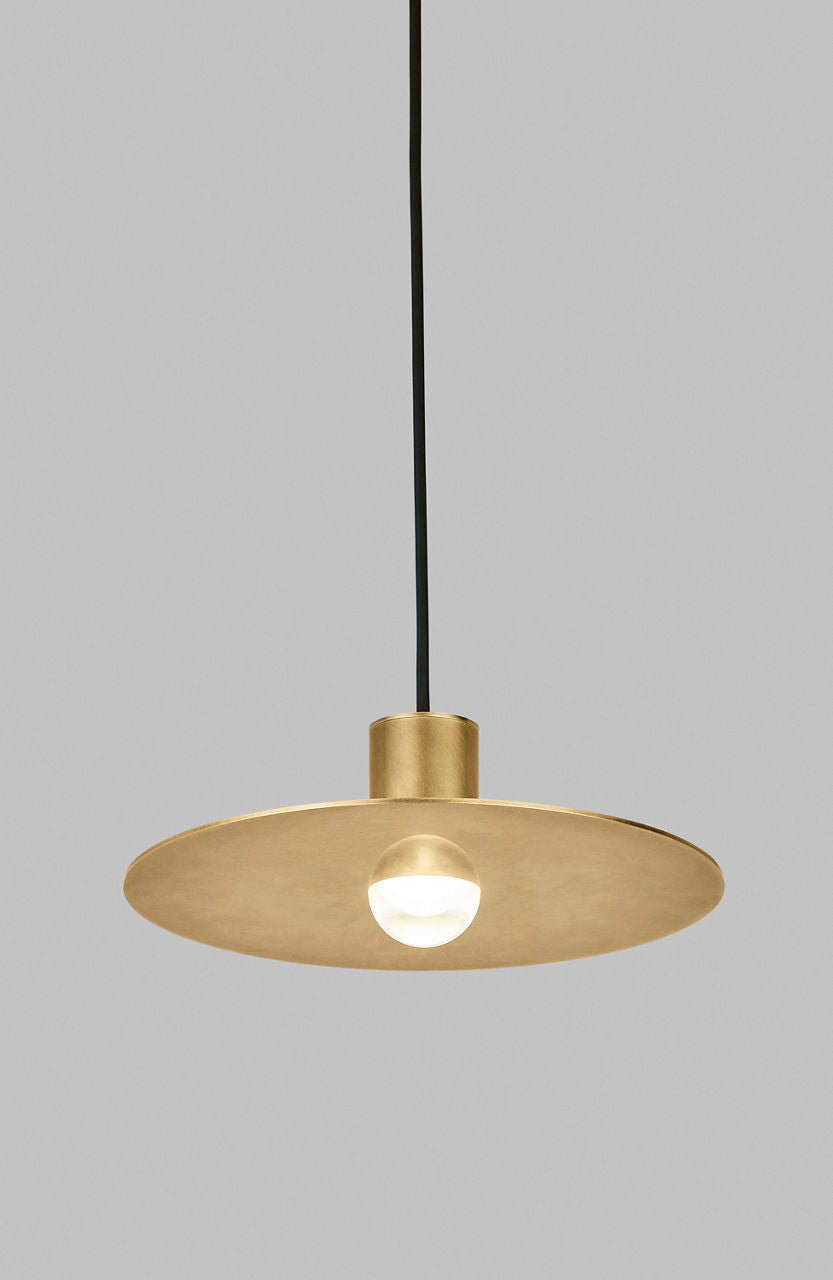 Eaves 1 Light Pendant 1 Light Natural Brass 3000K 90 CRI integrated led 90 cri 3000k 120v-277v unv