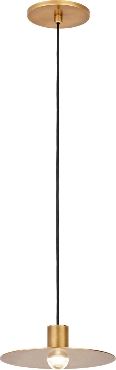 Eaves 1 Light Pendant 1 Light Natural Brass 3000K 90 CRI integrated led 90 cri 3000k 120v-277v unv