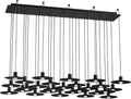 Eaves 27 Light Chandelier Nightshade Black Integrated LED 3000K 90 CRI 120V