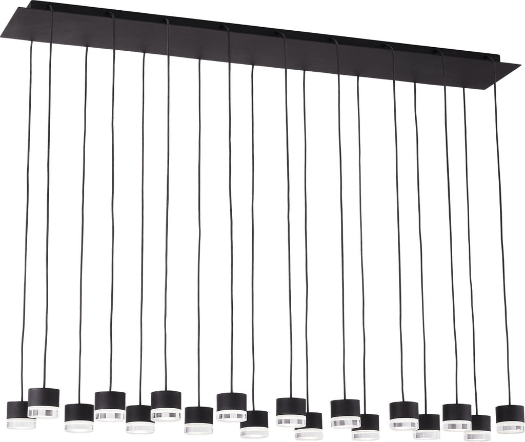 Gable 18 Light Chandelier 18 Light Nightshade Black 3000K 90 CRI integrated led 90 cri 3000k