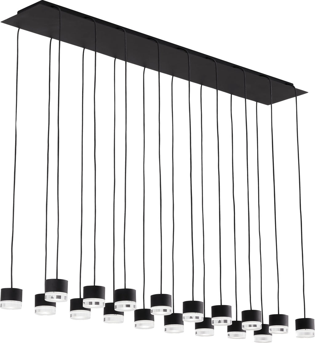 Gable 18 Light Chandelier 18 Light Nightshade Black 3000K 90 CRI integrated led 90 cri 3000k
