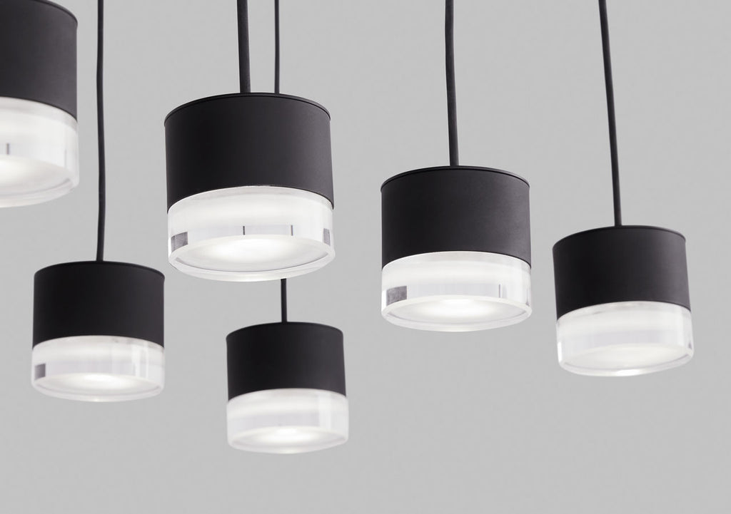 Gable 18 Light Chandelier 18 Light Nightshade Black 3000K 90 CRI integrated led 90 cri 3000k