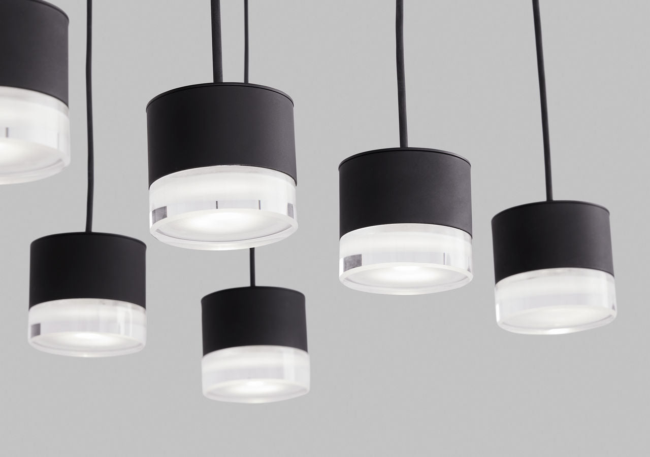 Gable 18 Light Chandelier 18 Light Nightshade Black 3000K 90 CRI integrated led 90 cri 3000k