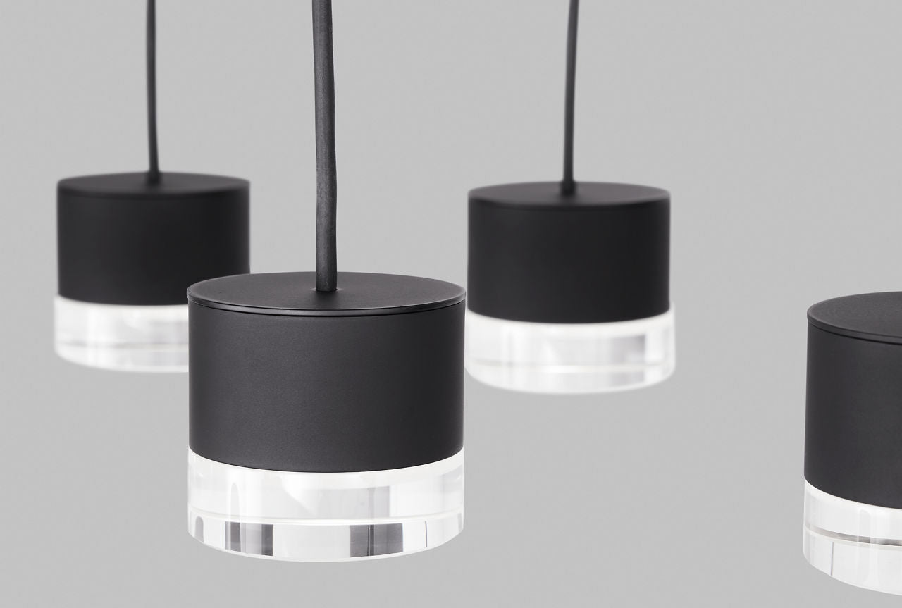 Gable 18 Light Chandelier 18 Light Nightshade Black 3000K 90 CRI integrated led 90 cri 3000k