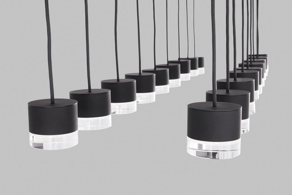Gable 18 Light Chandelier 18 Light Nightshade Black 3000K 90 CRI integrated led 90 cri 3000k