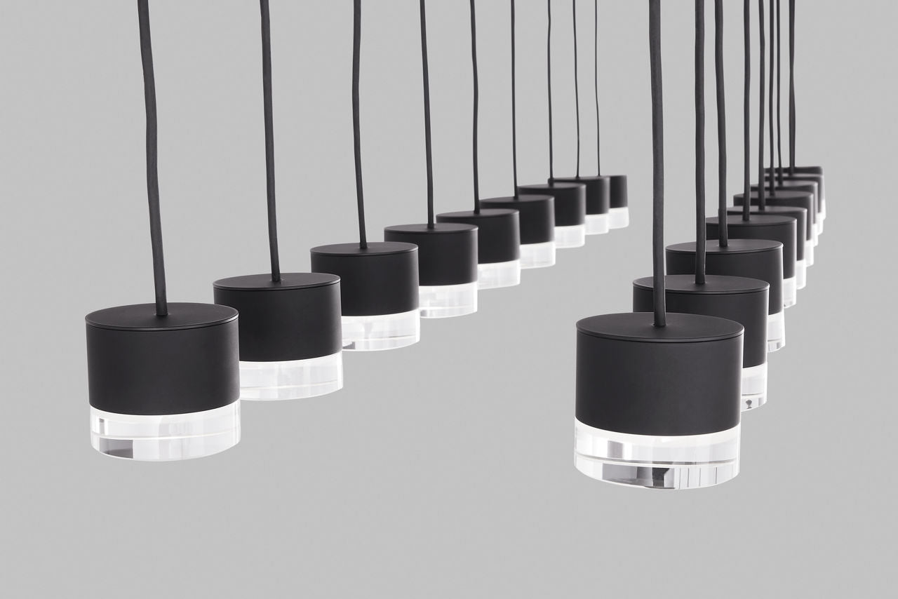 Gable 18 Light Chandelier 18 Light Nightshade Black 3000K 90 CRI integrated led 90 cri 3000k