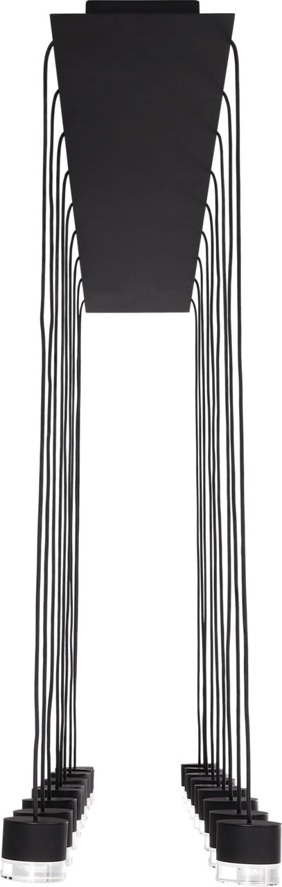Gable 18 Light Chandelier 18 Light Nightshade Black 3000K 90 CRI integrated led 90 cri 3000k
