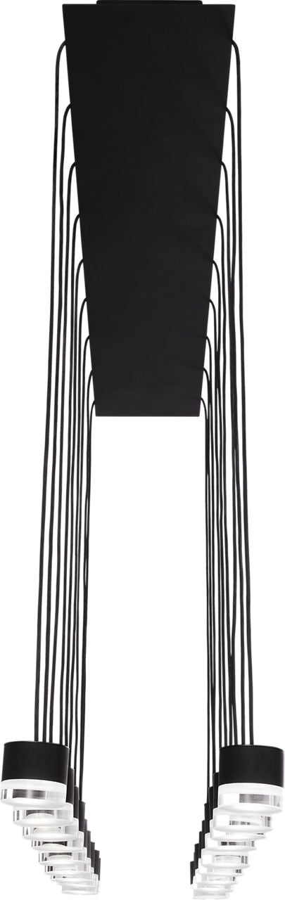 Gable 18 Light Chandelier 18 Light Nightshade Black 3000K 90 CRI integrated led 90 cri 3000k